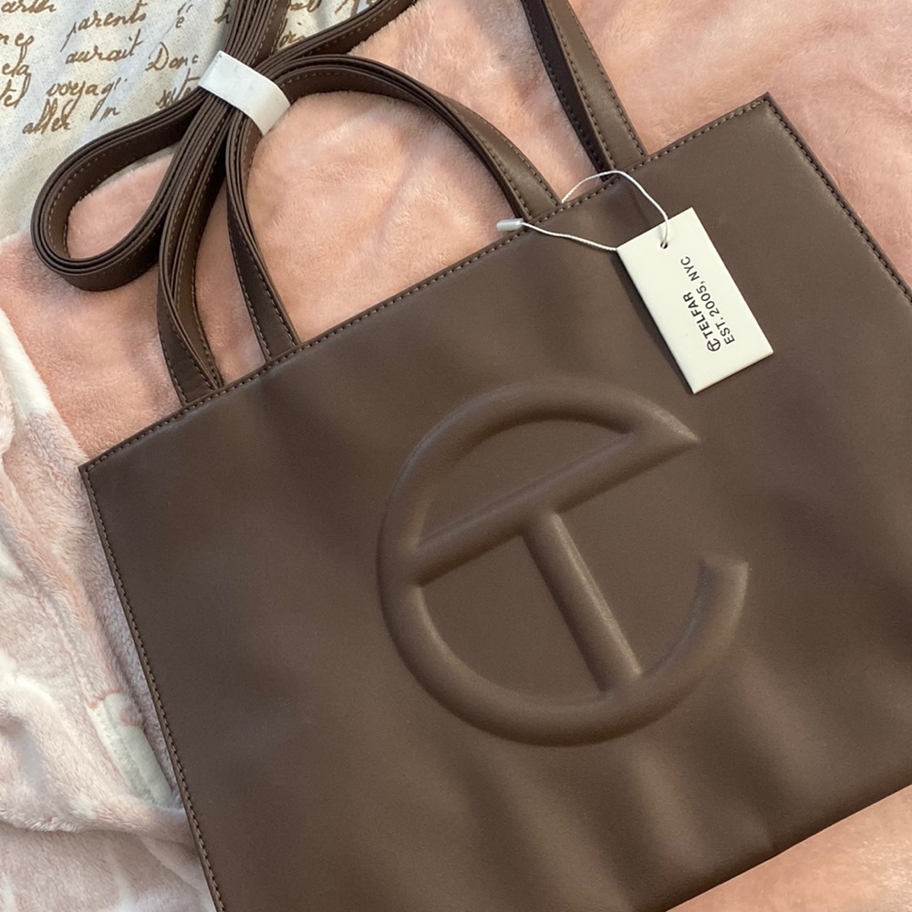 Medium chocolate telfar bag